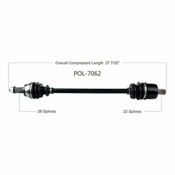 Wide Open OE Replacement CV Axle POL Fr L/R 60 IN-RZR RZR 4/S/900/1000 GENERAL POL-7062